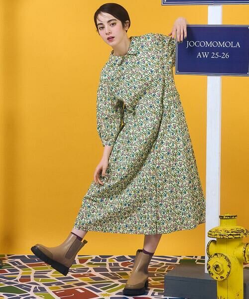 Jocomomola / ホコモモラ ロング・マキシ丈ワンピース | Calle del Almendro プリントシャツワンピース | 詳細15