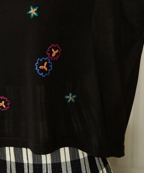 Jocomomola / ホコモモラ ニット・セーター | Brisa フラワー刺繍シアーニット | 詳細5