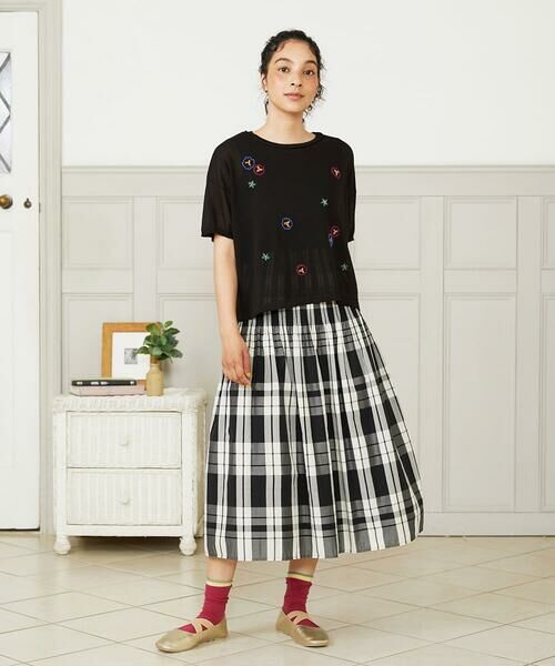 Jocomomola / ホコモモラ ニット・セーター | Brisa フラワー刺繍シアーニット | 詳細7