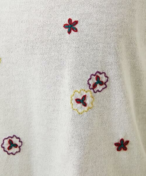 Jocomomola / ホコモモラ ニット・セーター | Brisa フラワー刺繍シアーニット | 詳細8