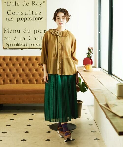 Jocomomola / ホコモモラ ロング・マキシ丈スカート | Playa プリーツシアースカート | 詳細12