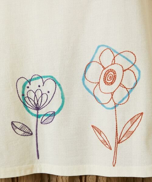 Jocomomola / ホコモモラ カットソー | Escala floral フラワー刺繍クラフトTシャツ | 詳細11