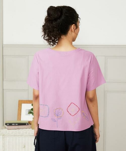 Jocomomola / ホコモモラ カットソー | Escala floral フラワー刺繍クラフトTシャツ | 詳細2