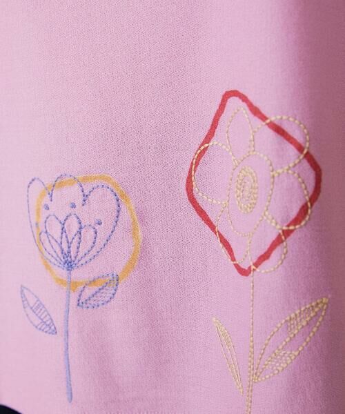 Jocomomola / ホコモモラ カットソー | Escala floral フラワー刺繍クラフトTシャツ | 詳細7