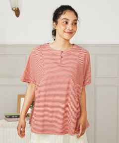 Jocomomola / ホコモモラ カットソー | 【接触冷感】Una ola ボーダージャカードカットソー