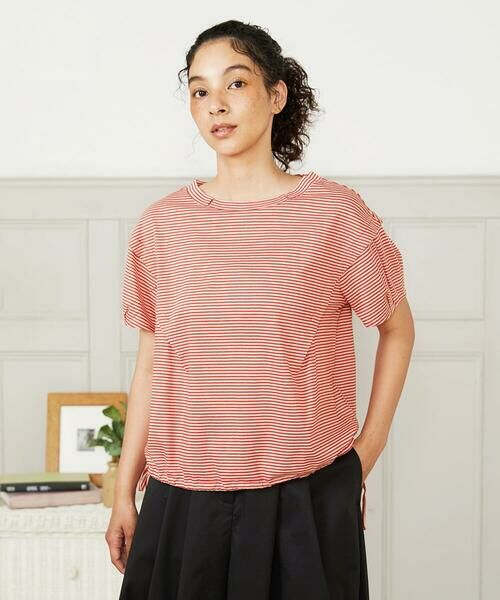 Jocomomola / ホコモモラ カットソー | 【接触冷感】Una ola ボーダージャカードドロストカットソー | 詳細1