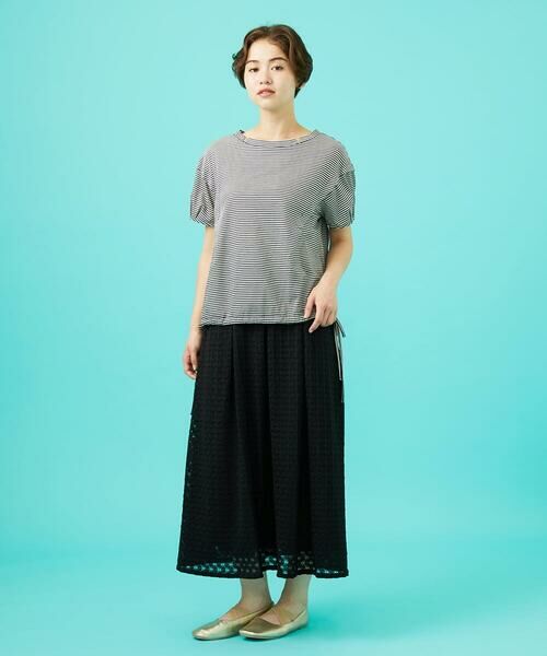 Jocomomola / ホコモモラ カットソー | 【接触冷感】Una ola ボーダージャカードドロストカットソー | 詳細15