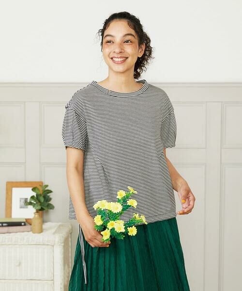 Jocomomola / ホコモモラ カットソー | 【接触冷感】Una ola ボーダージャカードドロストカットソー | 詳細9