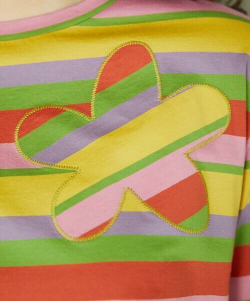 Jocomomola / ホコモモラ カットソー | シルケット天竺フラワーボーダーアップリケTシャツ | 詳細13