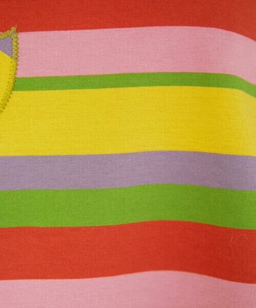 Jocomomola / ホコモモラ カットソー | シルケット天竺フラワーボーダーアップリケTシャツ | 詳細14