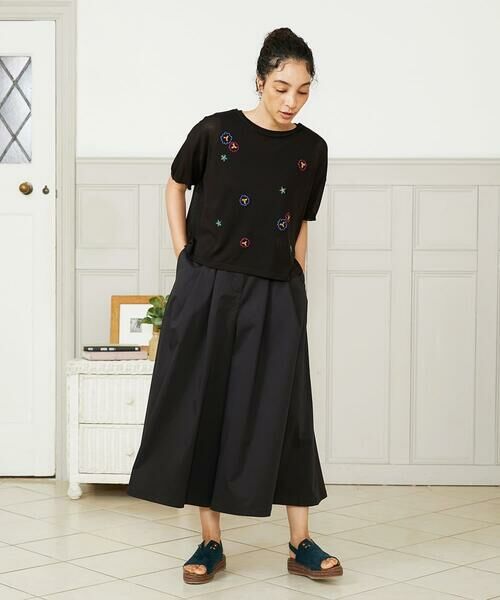 Jocomomola / ホコモモラ その他パンツ | Monotono フラワー刺繍ワイドパンツ | 詳細10