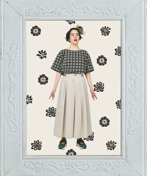 Jocomomola / ホコモモラ その他パンツ | Monotono フラワー刺繍ワイドパンツ | 詳細19