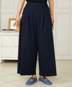 Jocomomola / ホコモモラ その他パンツ | Hiedra 刺繍入りレースアップワイドパンツ