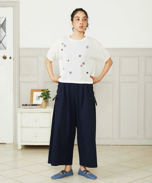 Jocomomola / ホコモモラ その他パンツ | Hiedra 刺繍入りレースアップワイドパンツ | 詳細6