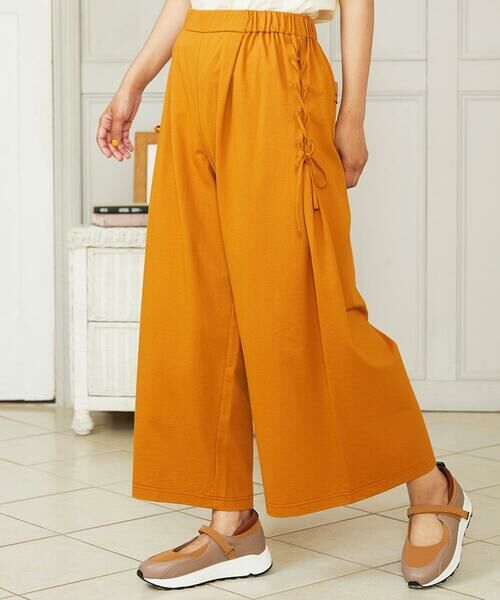 Jocomomola / ホコモモラ その他パンツ | Hiedra 刺繍入りレースアップワイドパンツ | 詳細7