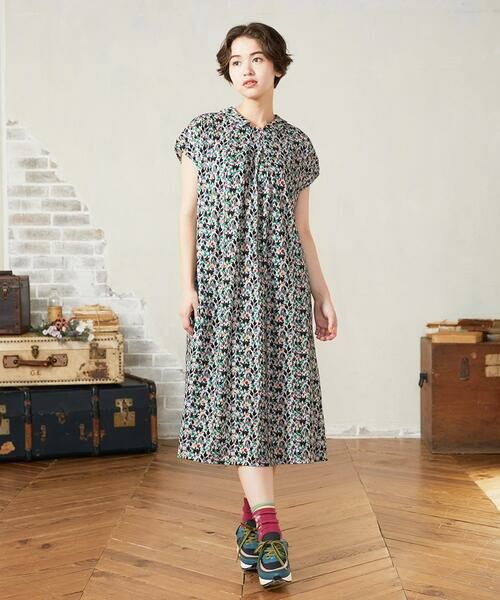 Jocomomola / ホコモモラ ロング・マキシ丈ワンピース | 【接触冷感】Brote de flor リーフプリントワンピース | 詳細8