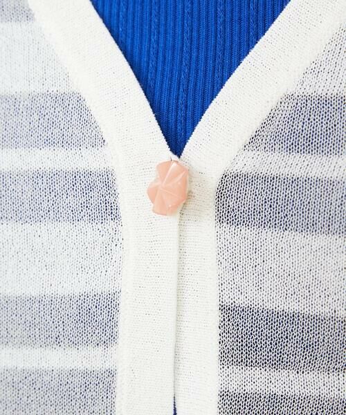 Jocomomola / ホコモモラ カーディガン・ボレロ | Brisa シアーボーダーカーディガン | 詳細4