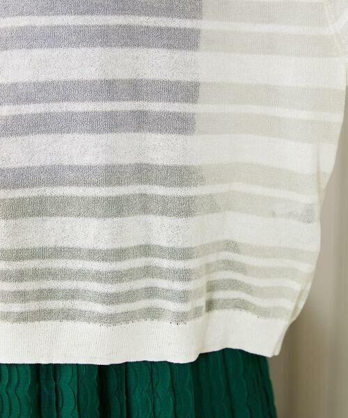 Jocomomola / ホコモモラ カーディガン・ボレロ | Brisa シアーボーダーカーディガン | 詳細6