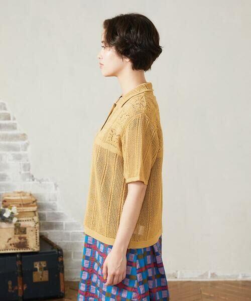 Jocomomola / ホコモモラ カーディガン・ボレロ | Jaula  襟付き透かし編みカーディガン | 詳細1