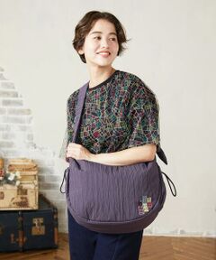 Jocomomola / ホコモモラ ショルダーバッグ | プリーツデザインラウンドショルダーバッグ