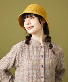 Jocomomola / ホコモモラ キャップ | ニット格子柄ハット