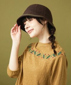 Jocomomola / ホコモモラ キャップ | ニット格子柄ハット