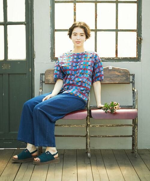 Jocomomola / ホコモモラ シャツ・ブラウス | Laberinto リップルチェックブラウス | 詳細10