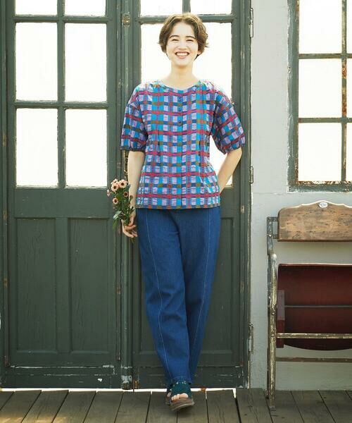 Jocomomola / ホコモモラ シャツ・ブラウス | Laberinto リップルチェックブラウス | 詳細11