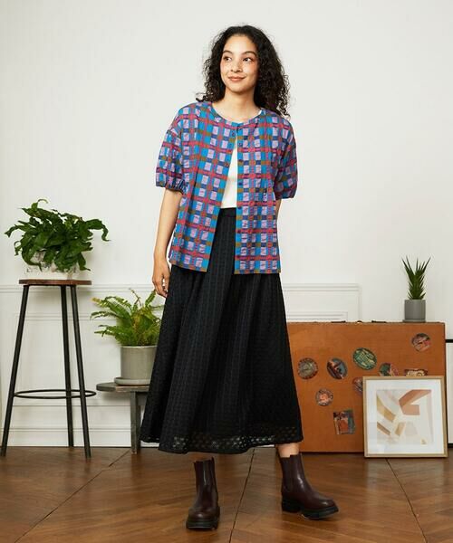 Jocomomola / ホコモモラ シャツ・ブラウス | Laberinto リップルチェックブラウス | 詳細13