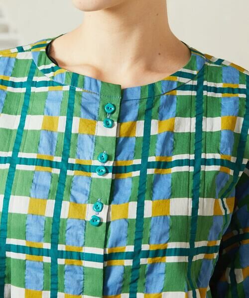 Jocomomola / ホコモモラ シャツ・ブラウス | Laberinto リップルチェックブラウス | 詳細3