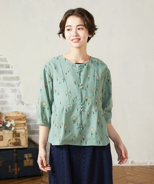 Jocomomola / ホコモモラ シャツ・ブラウス | Escaleras de flores フラワー総刺繍ブラウス | 詳細1