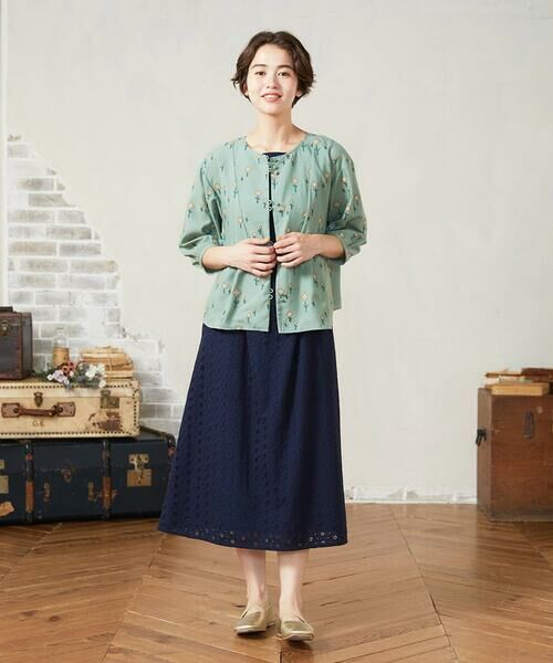 Jocomomola / ホコモモラ シャツ・ブラウス | Escaleras de flores フラワー総刺繍ブラウス | 詳細10