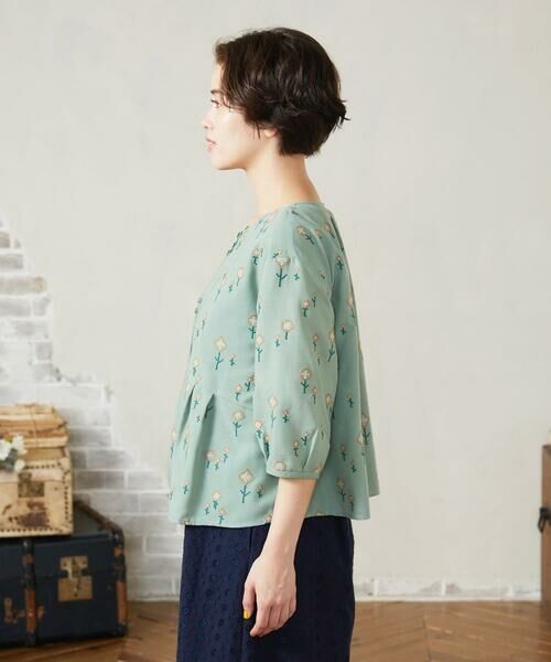 Jocomomola / ホコモモラ シャツ・ブラウス | Escaleras de flores フラワー総刺繍ブラウス | 詳細2
