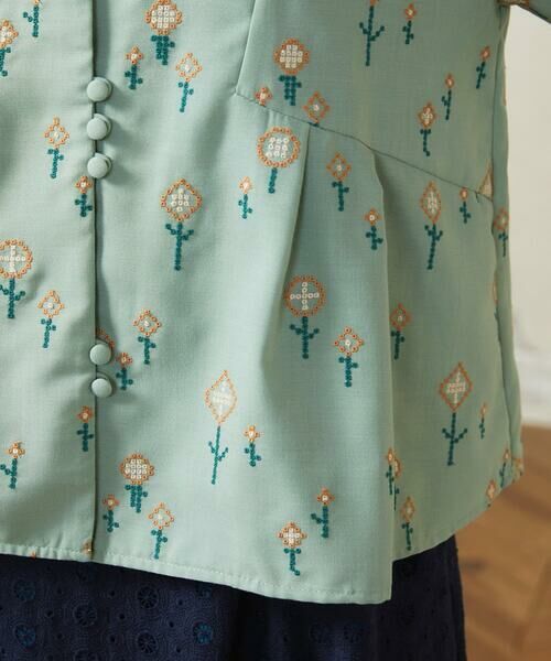 Jocomomola / ホコモモラ シャツ・ブラウス | Escaleras de flores フラワー総刺繍ブラウス | 詳細7