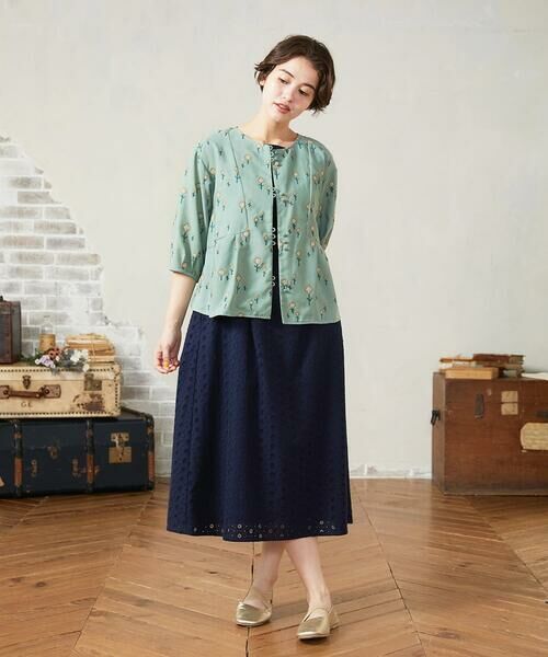 Jocomomola / ホコモモラ シャツ・ブラウス | Escaleras de flores フラワー総刺繍ブラウス | 詳細9