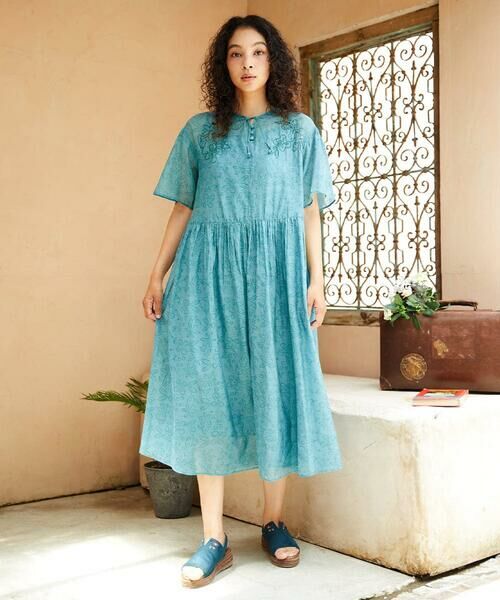 Jocomomola / ホコモモラ ロング・マキシ丈ワンピース | Azahar コード刺繍入りコットンシルクワンピース | 詳細11