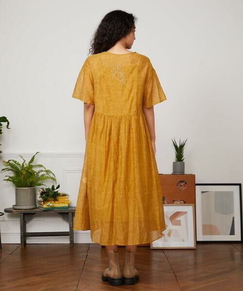 Jocomomola / ホコモモラ ロング・マキシ丈ワンピース | Azahar コード刺繍入りコットンシルクワンピース | 詳細2