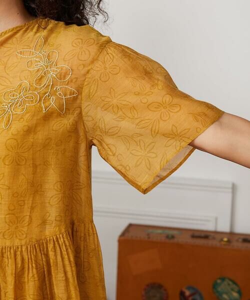 Jocomomola / ホコモモラ ロング・マキシ丈ワンピース | Azahar コード刺繍入りコットンシルクワンピース | 詳細6