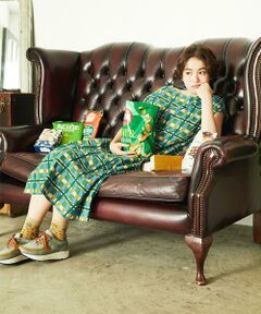 Jocomomola / ホコモモラ ロング・マキシ丈ワンピース | Laberinto リップルチェックワンピース