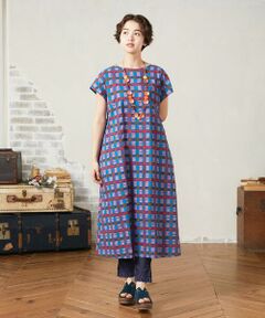 Jocomomola / ホコモモラ ロング・マキシ丈ワンピース | Laberinto リップルチェックワンピース