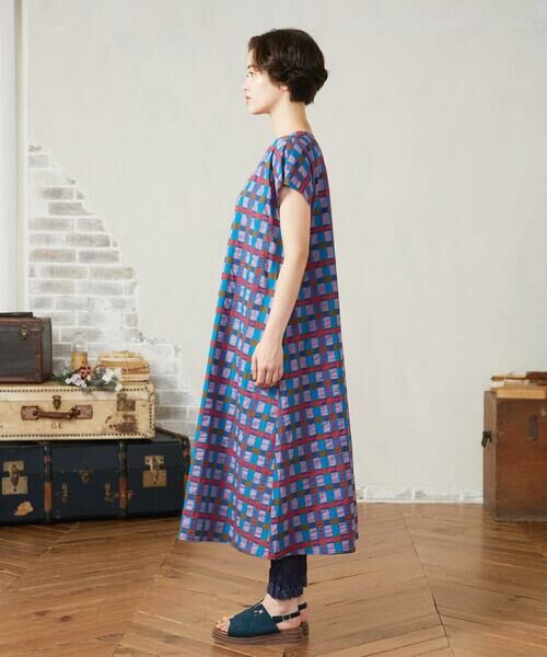 Jocomomola / ホコモモラ ロング・マキシ丈ワンピース | Laberinto リップルチェックワンピース | 詳細1