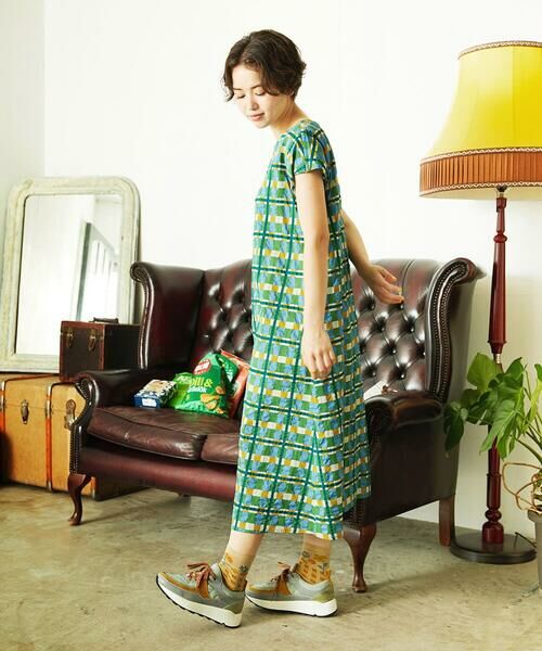 Jocomomola / ホコモモラ ロング・マキシ丈ワンピース | Laberinto リップルチェックワンピース | 詳細16
