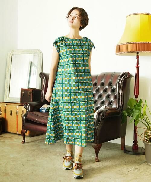 Jocomomola / ホコモモラ ロング・マキシ丈ワンピース | Laberinto リップルチェックワンピース | 詳細17