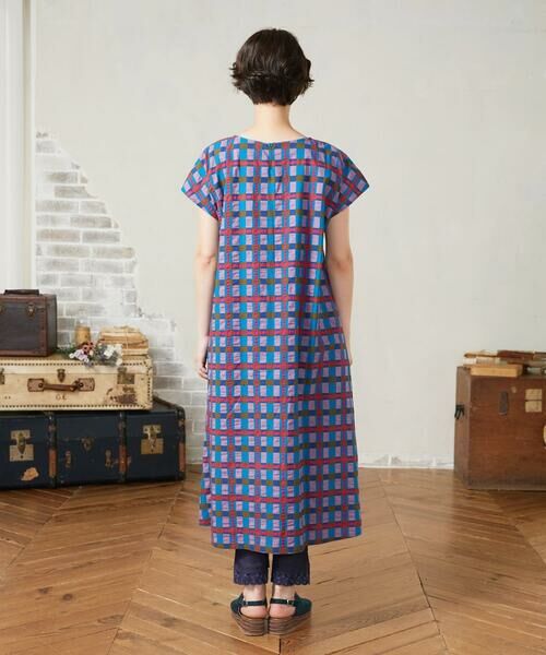 Jocomomola / ホコモモラ ロング・マキシ丈ワンピース | Laberinto リップルチェックワンピース | 詳細2