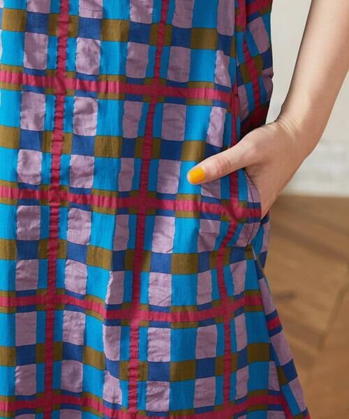 Jocomomola / ホコモモラ ロング・マキシ丈ワンピース | Laberinto リップルチェックワンピース | 詳細6