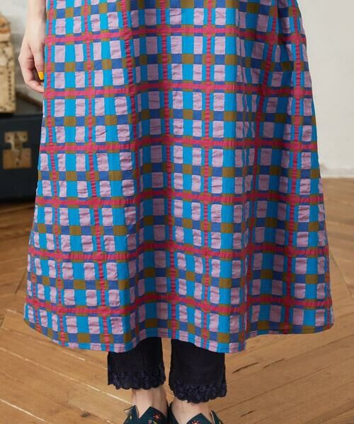 Jocomomola / ホコモモラ ロング・マキシ丈ワンピース | Laberinto リップルチェックワンピース | 詳細7