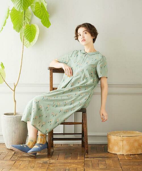 Jocomomola / ホコモモラ ロング・マキシ丈ワンピース | Escaleras de flores フラワー総刺繍ワンピース | 詳細14