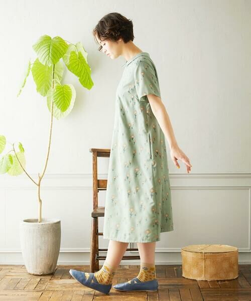 Jocomomola / ホコモモラ ロング・マキシ丈ワンピース | Escaleras de flores フラワー総刺繍ワンピース | 詳細15