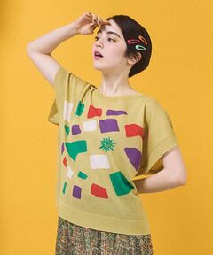 Jocomomola / ホコモモラ ニット・セーター | Callejero インターシャシアーニットプルオーバー