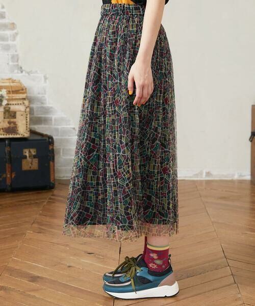 Jocomomola / ホコモモラ ロング・マキシ丈スカート | Callejero チュールプリーツスカート | 詳細1